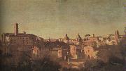  Jean Baptiste Camille  Corot The Forum seen from the Farnese Gardens painting